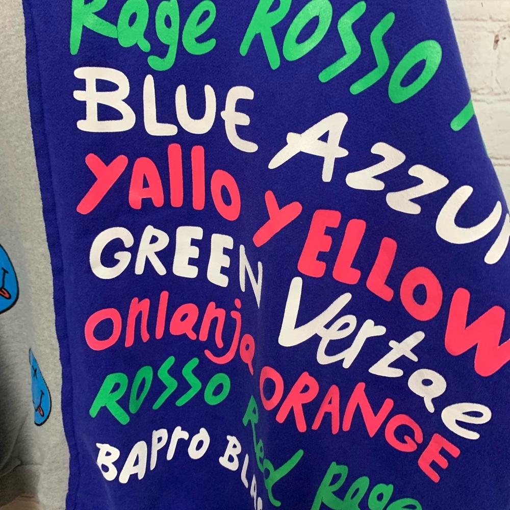 Vintage 90s Ccoltong Korea Graphic Split Sweatshirt Size XXL - Picture 3 of 6